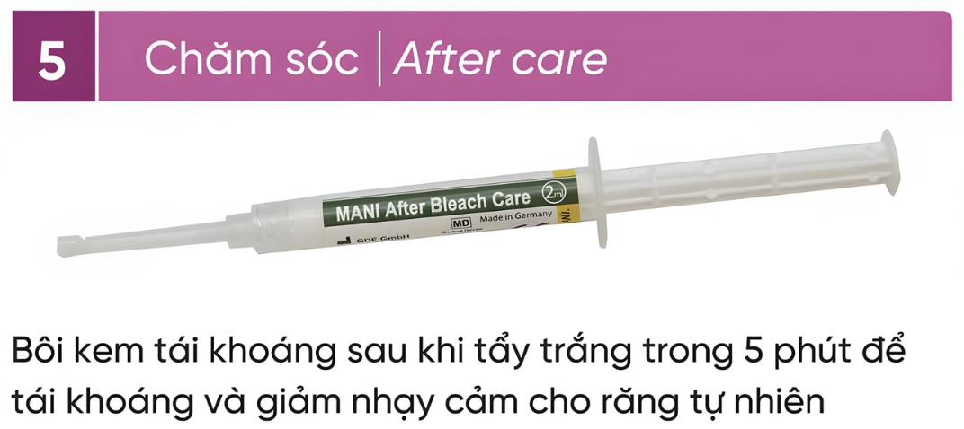 Quy trình tẩy trắng răng🌱không cần chiếu đèn Mani Bleach&rsquo;n Shine🌱NHA KHOA MALL🌱